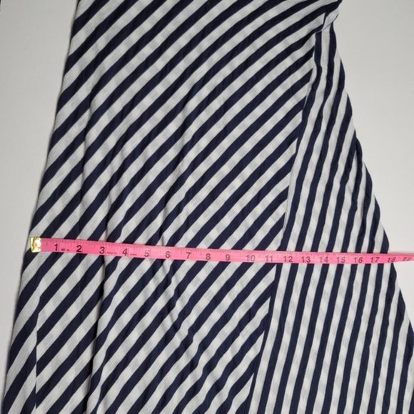 4/$25 Cato Navy Blue Striped Straight Maxi Skirt Size Small - Picture 16 of 16